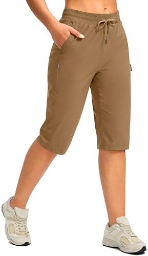 Women's 15" below-knee hiking capris, dark khaki