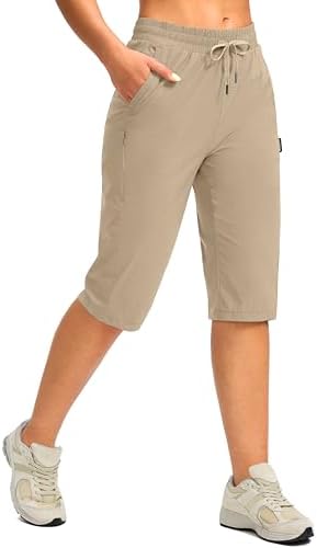 Women's 15" below-knee hiking capris, light khaki