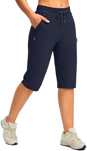 Women's 15" below-knee hiking capris, navy