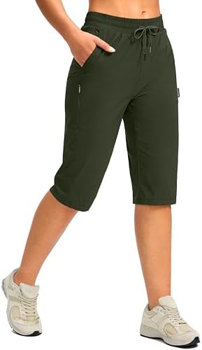 Women's 15" below-knee hiking capris, olive