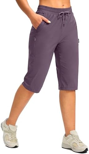 Women's 15" below-knee hiking capris, purple
