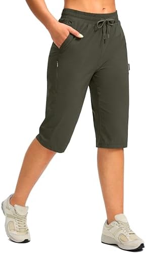 Women's 15" below-knee hiking capris, slate green
