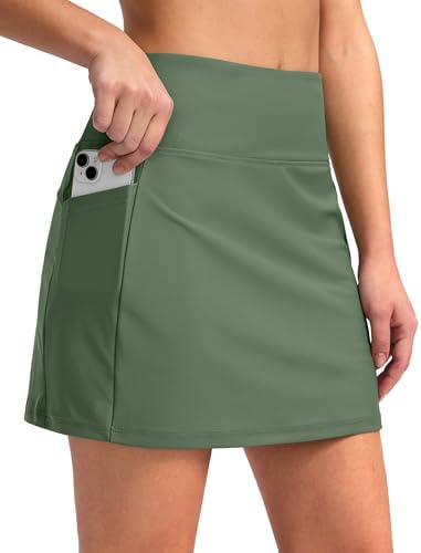Women's 16" swim skirt, green