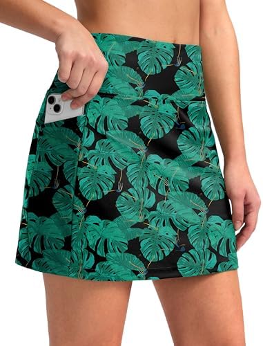 Women's 16" swim skirt, leaf