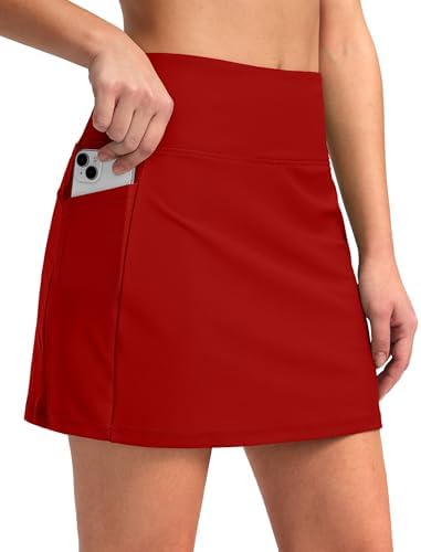 Women's 16" swim skirt, red