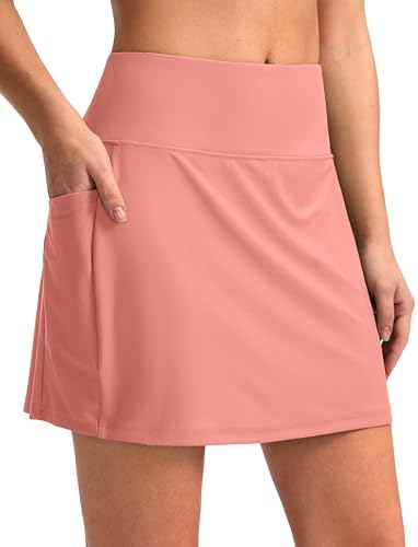 Women's 16" swim skirt, scorched red