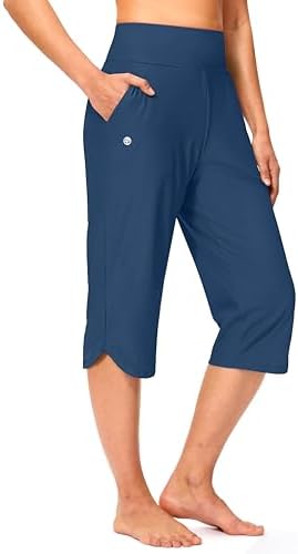 Women's 18" swim capri pants, dark blue