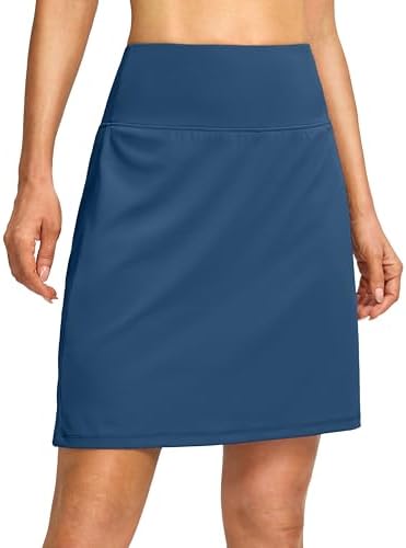 Women's 19" high-waist skort, blue