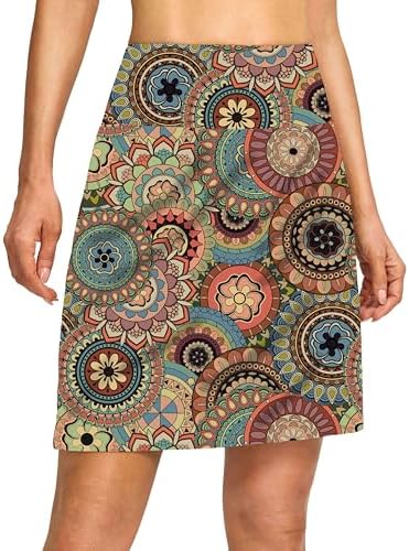 Women's 19" high-waist skort, bohemian circle