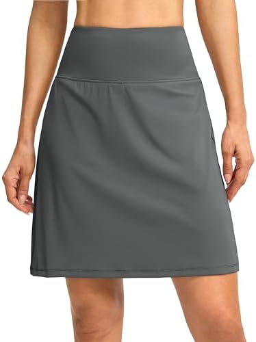 Women's 19" high-waist skort, dark grey