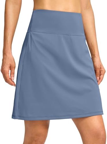 Women's 19" high-waist skort, dusty blue