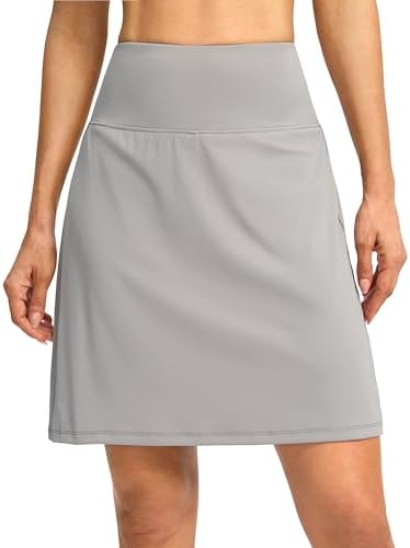 Women's 19" high-waist skort, light grey