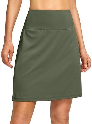 Women's 19" high-waist skort, sage green