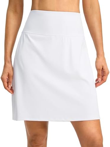 Women's 19" high-waist skort, white