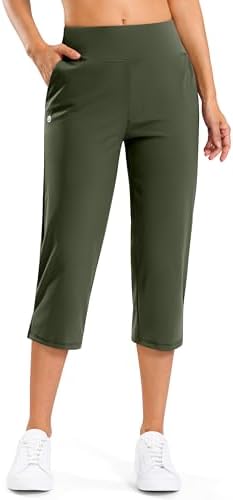 Women's 20" golf capris, four pockets, army green