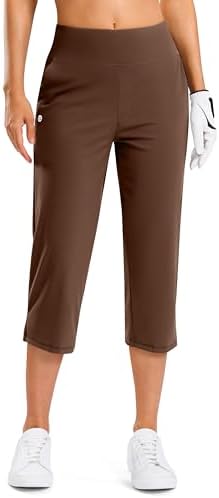 Women's 20" golf capris, four pockets, brown