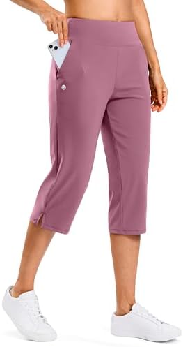 Women's 20" golf capris, four pockets, dark pink