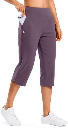 Women's 20" golf capris, four pockets, dark purple