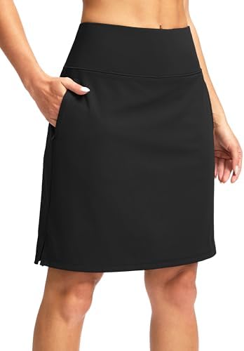 Women's 20" knee-length skort, black