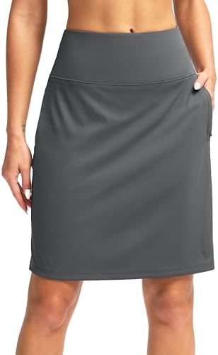 Women's 20" knee-length skort, dark grey