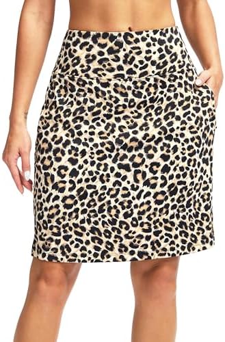Women's 20" knee-length skort, leopard
