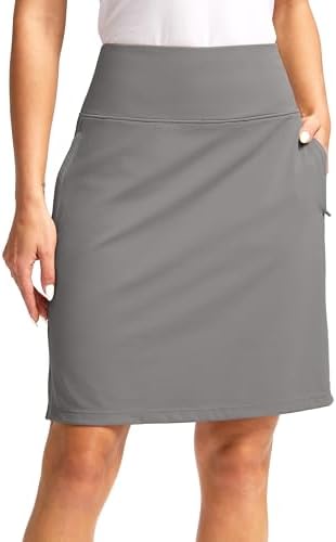 Women's 20" knee-length skort, light grey