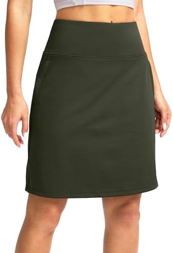 Women's 20" knee-length skort, olive