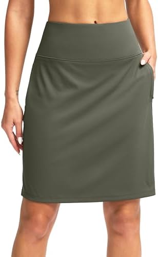 Women's 20" knee-length skort, sage green