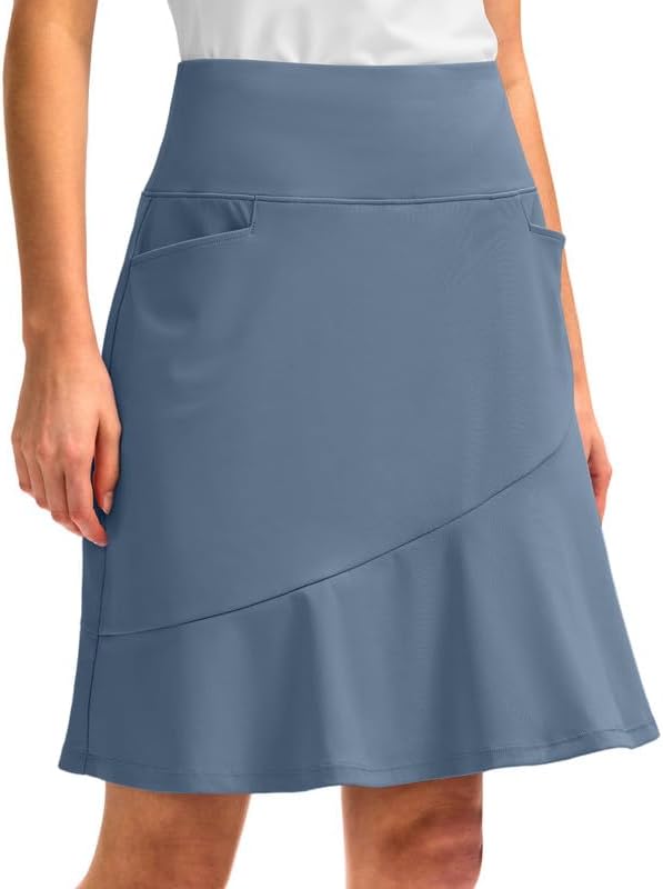Women's 20" skort, five pockets, dusty blue