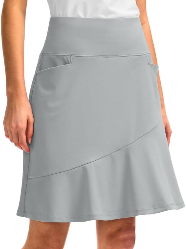 Women's 20" skort, five pockets, gull grey