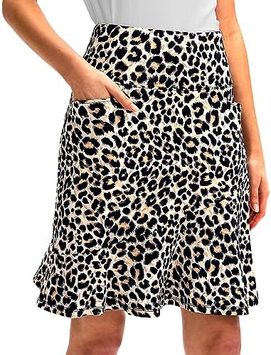 Women's 20" skort, five pockets, leopard