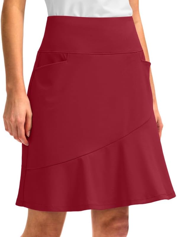 Women's 20" skort, five pockets, red