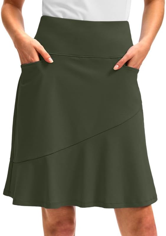 Women's 20" skort, five pockets, sage green