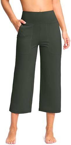 Women's 21" capri yoga pants, dark green