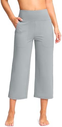 Women's 21" capri yoga pants, light grey