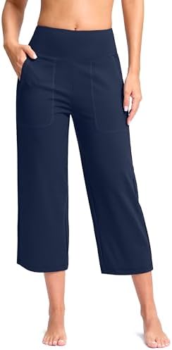 Women's 21" capri yoga pants, navy blue