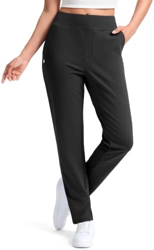 Women's 29" fleece-lined work pants, black