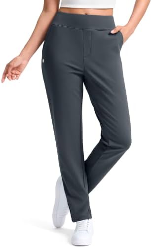 Women's 29" fleece-lined work pants, dark grey