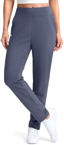 Women's 29" fleece-lined work pants, grey blue