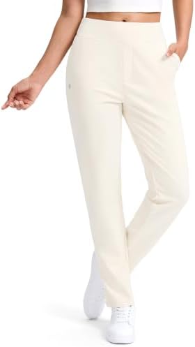 Women's 29" fleece-lined work pants, off-white