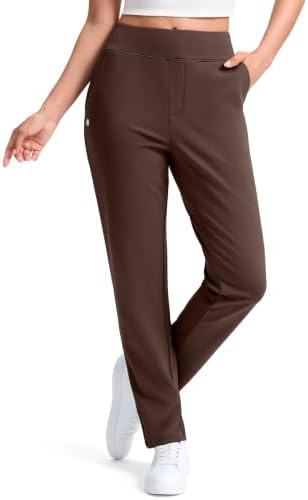 Women's 29" fleece-lined work pants, roasted brown