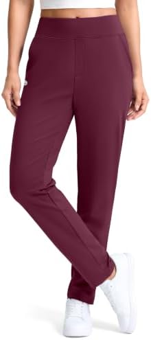 Women's 29" fleece-lined work pants, wine