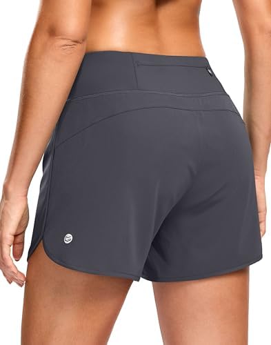 Women's 3" running shorts with pocket, grey