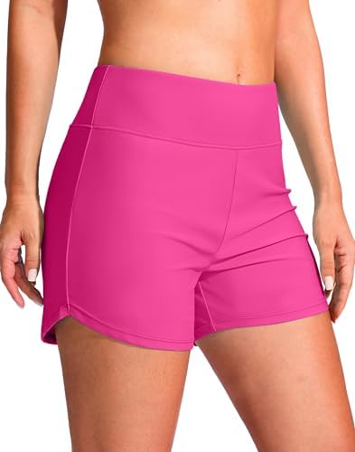 Women's 4" swim board shorts, rosy