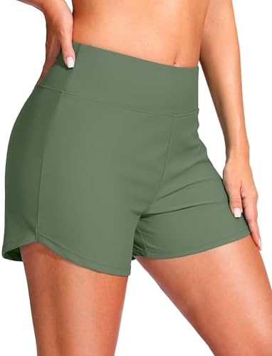 Women's 4" swim board shorts, sage