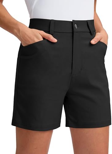Women's 5" golf shorts, black