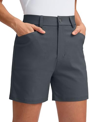 Women's 5" golf shorts, deep grey