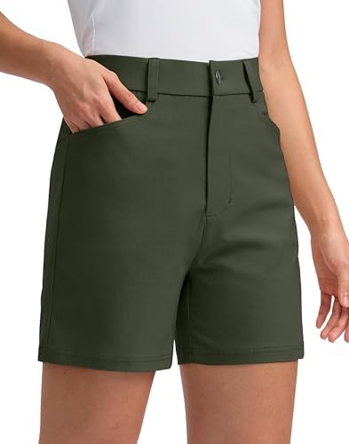 Women's 5" golf shorts, olive