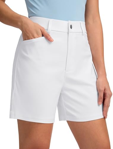 Women's 5" golf shorts, white