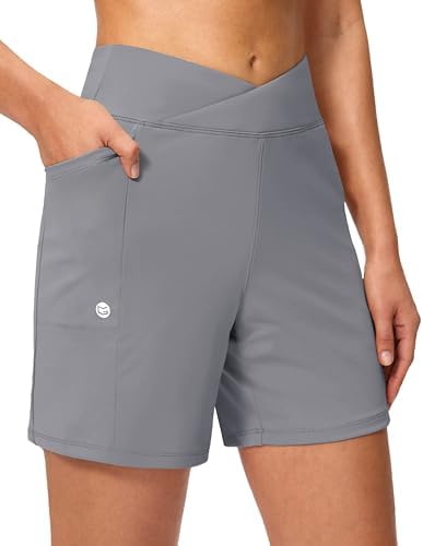 Women's 6" high-waist shorts, twilight grey